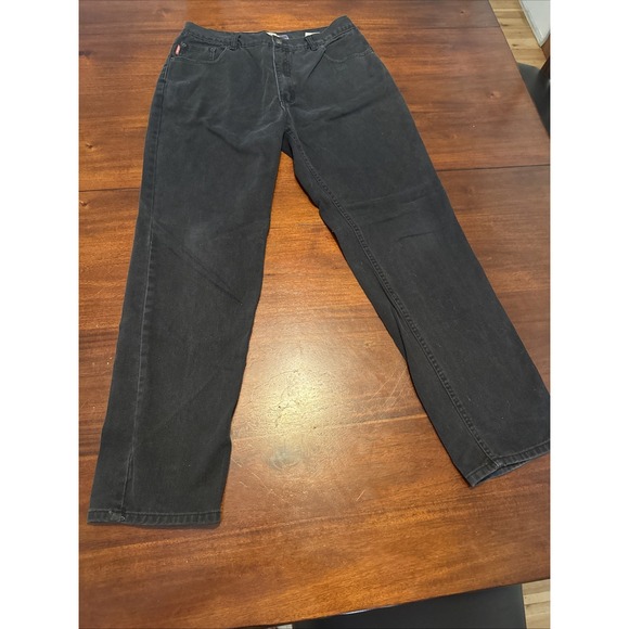 Vintage Bugle Boy Jeans 750 Black Denim Pants 36x32 Relaxed‎ Fit Lesotho 90s - Picture 1 of 12